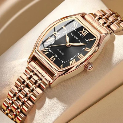 ساعت مچی زنانه سرجیو crrju اورجینال مدل ۵۰۱۳ موتور ژاپن بند رزگلد صفحه مشکی